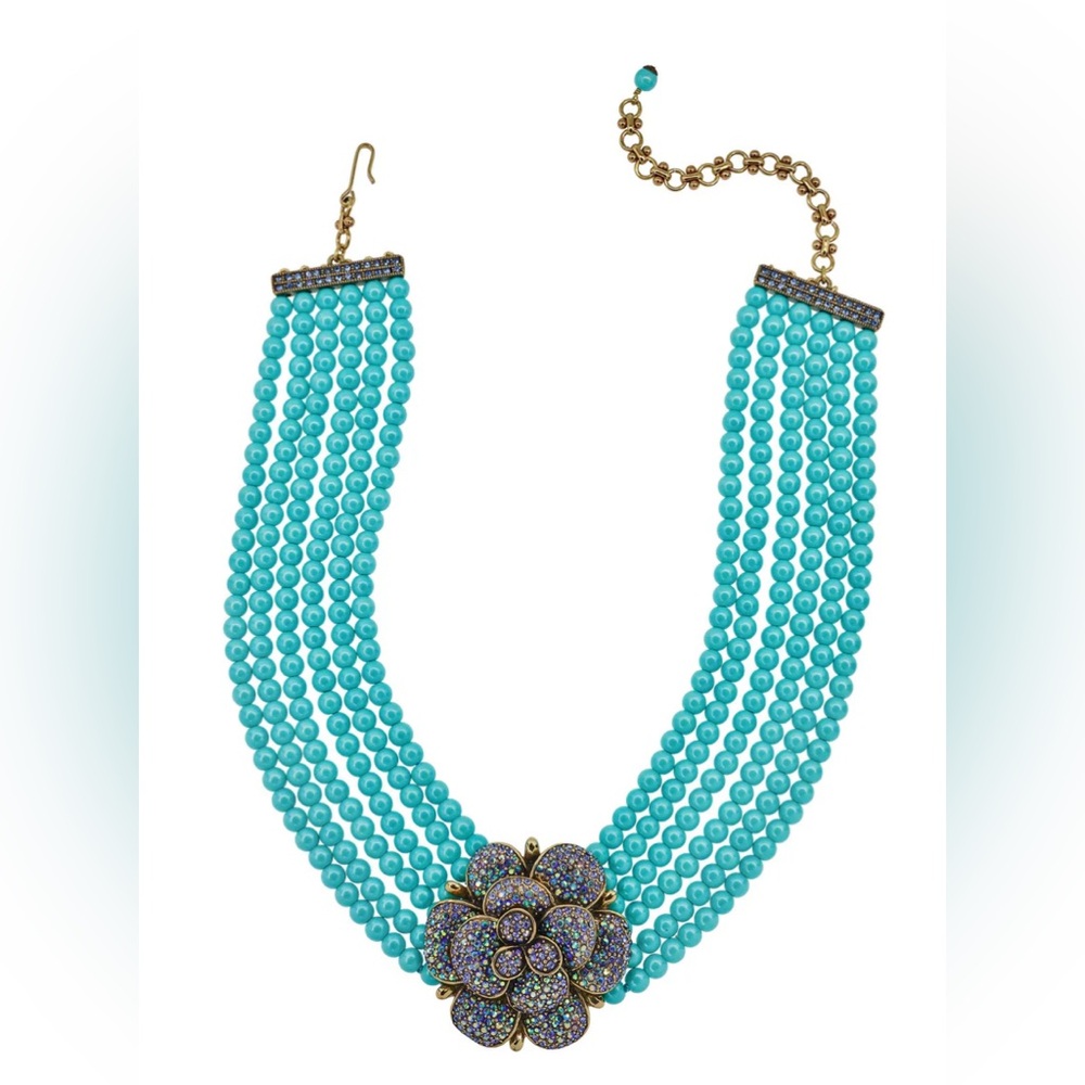 HEIDI DAUS® "Petal Profusion" Beaded Crystal Floral Necklace